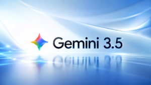 Gemini 3.5 Pro Release Date concept image featuring the Gemini 3.5 logo on a cinematic blue technology background, representing Google's latest AI model and generative AI advancements.