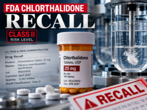 FDA Chlorthalidone Dissolution Testing Recall: 25,000+ Bottles Removed in Major Quality Investigation