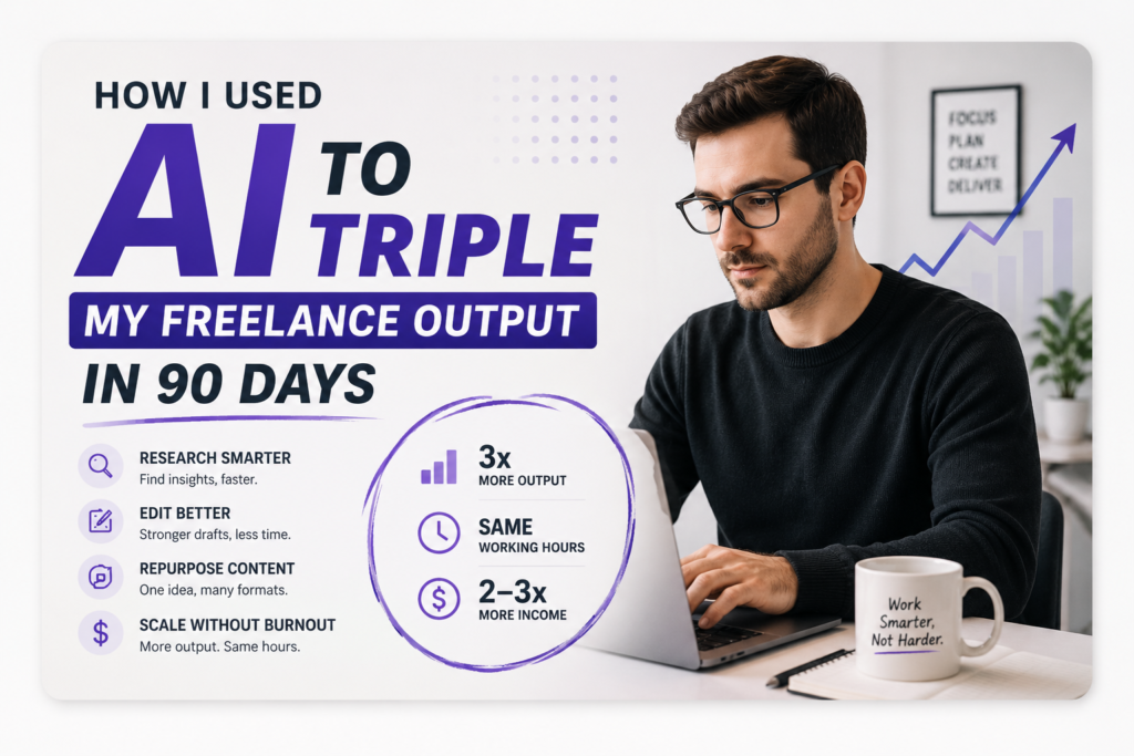 How I Used AI to Triple My Freelance Output in 90 Days (Step-by-Step Breakdown)