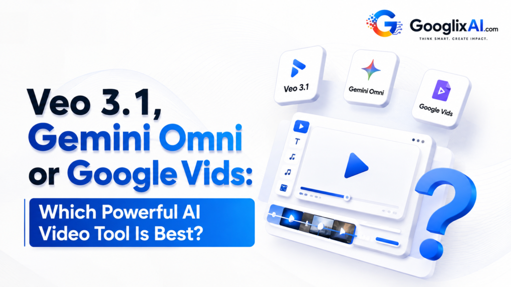 Veo 3.1, Gemini Omni, and Google Vids compared as powerful AI video tools