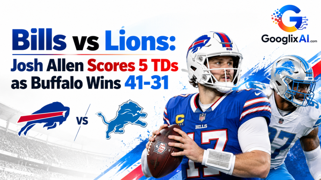 Bills vs Lions: Josh Allen Scores 5 TDs as Buffalo Wins 41-31