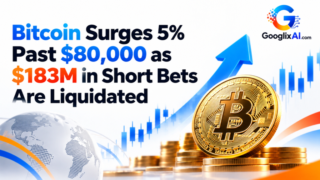 Bitcoin Surges 5% Past $80,000 as $183M in Short Bets Are Liquidated