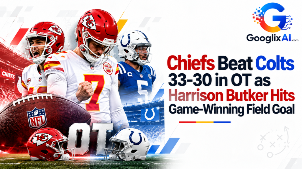 Chiefs Beat Colts 33-30 in OT as Harrison Butker Hits Game-Winning Field Goal