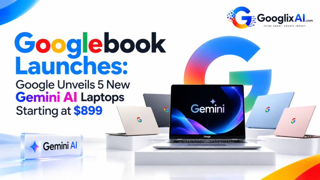 Googlebook Launches: Google Unveils 5 New Gemini AI Laptops Starting at $899