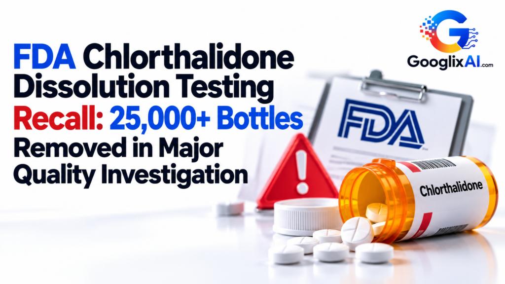 FDA Chlorthalidone Dissolution Testing Recall: 25,000+ Bottles Removed in Major Quality Investigation